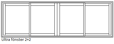 Ultra Skjutfönsterparti 2+2-d